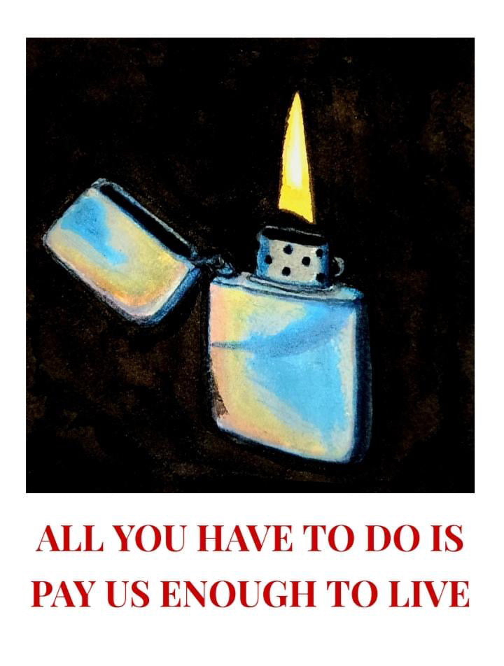 All you have to do is pay us enough to live (Sticker)